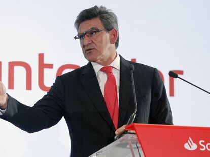 El consejero delegado del Banco Santander, José Antonio Álvarez, durante una rueda de prensa para presenta sus resultados del tercer trimestre del respectivo banco.