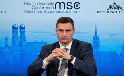 El líder opositor ucranio Vitali Klitschkó, en Múnich.