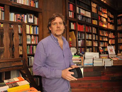 Pablo Braun, en la librería Eterna Cadencia de Buenos Aires.