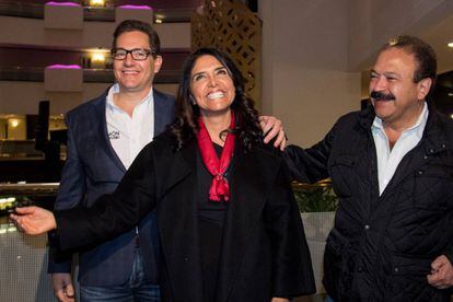 Alejandra Barrales, tras conocer los resultados de la votación.