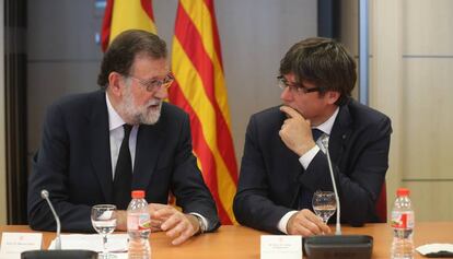 Mariano Rajoy i Carles Puigdemont, aquest divendres.