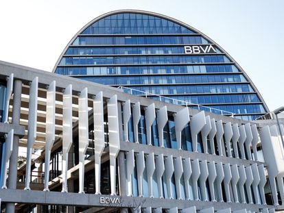 La Ciudad BBVA, sede corporativa del Grupo Banco Bilbao Vizcaya Argentaria en Madrid, este martes.