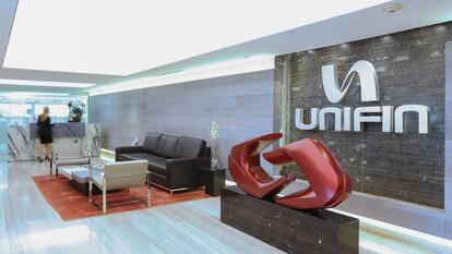 Interior de las oficinas de Unifin en Ciudad de México.