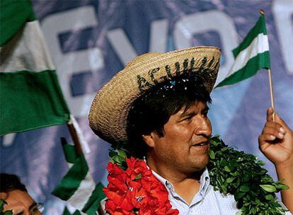 Evo Morales, durante un acto electoral celebrado el miércoles en Santa Cruz de la Sierra.