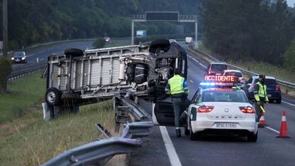 Accidente de tráfico en O Porriño, en Pontevedra.