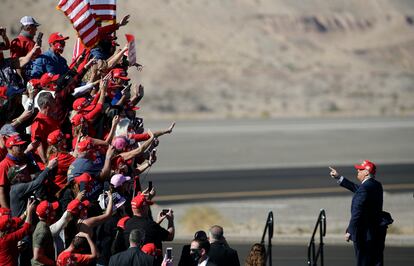 Donald Trump después de un mitin en Arizona el pasado 28 de octubre.