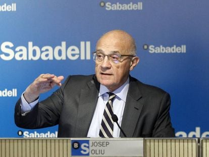 Josep Oliu, presidente de Banco Sabadell, en una imagen de archivo.
