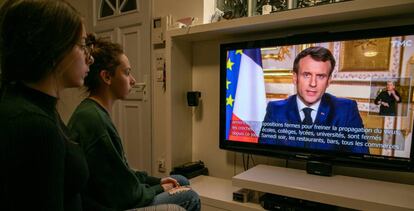 Declaración institucional del presidente francés Emmanuel Macron.