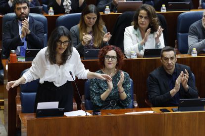 The spokesperson for Más Madrid in the Madrid Assembly, Manuela María Bergerot, during the plenary session on December 7, 2023.