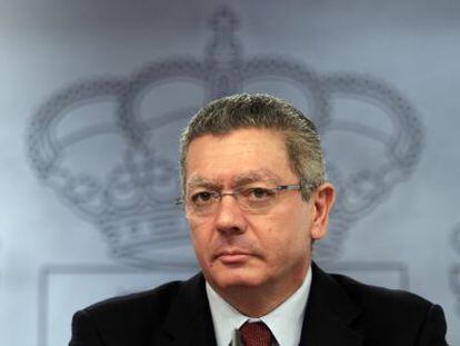 El ministro de Justicia, Alberto Ruiz-Gallard&oacute;n.