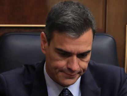 El presidente del Gobierno, Pedro Sánchez, el martes en el Congreso.