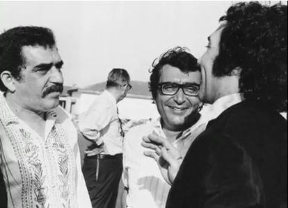 Gabriel García Márquez, el arquitecto Ricardo González Ripoll y el escritor Álvaro Cepeda Samudio.