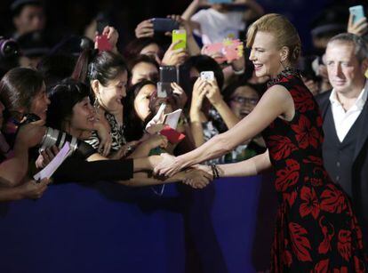 Nicole Kidman, durante la inauguraci&oacute;n del Hollywood de China.
