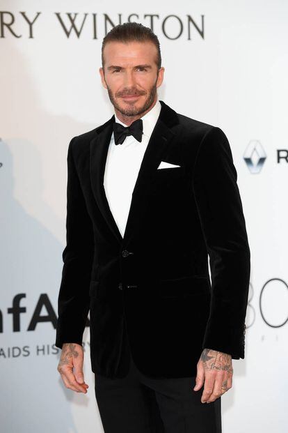 David Beckham en la gala amfAR de Cannes 2017.