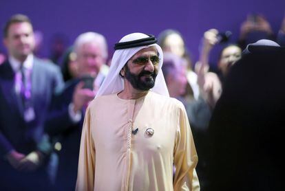El emir Mohamed Bin Rashid, el pasado 16 de febrero en el Foro Global de la Mujer celebrado en Dubái.
