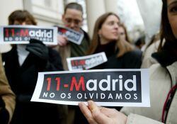 Manifestación en Madrid en recuerdo de las víctimas del 11-M en Madrid.