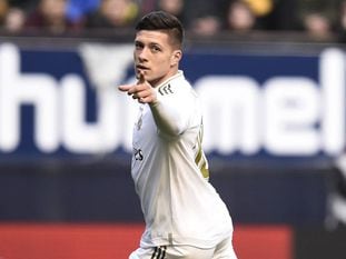 Jovic, tras marcar en el Osasuna-Real Madrid.