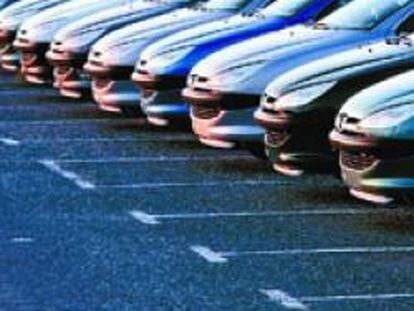 Imagen de una flota de coches.