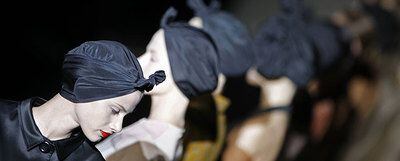 Desfile de Lydia Delgado, ayer en el tercer día de la Madrid Fashion Week.