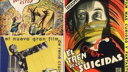 El poderío narrativo de Enrique Herreros queda patente en la portada de <i>La Codorniz </i>dedicada a los niños del campo y en dos de sus carteles de cine.