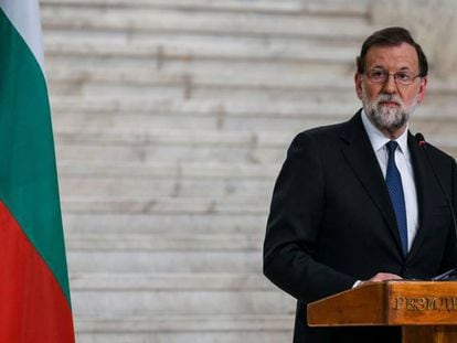 El president del Govern espanyol, Mariano Rajoy, aquest dimarts a Sofia.