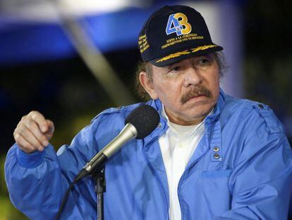 Daniel Ortega durante un acto en celebración de la fundación de la Policía Nacional de Nicaragua, el 28 de septiembre de 2022, en Managua.