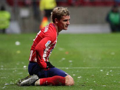 Griezmann, en el partido contra el Valencia.