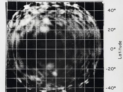 Mapa de Venus trazado por científicos de la Universidad Cornell (EE UU). Utilizaron el telescopio gigante de Arecibo (Puerto Rico).