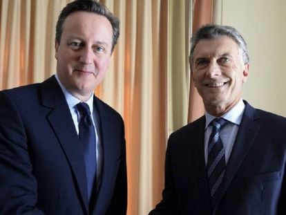 David Cameron y Mauricio Macri se reunieron en Davos en enero pasado.
