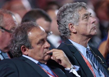 Villar i Platini, en una reunió al juliol.