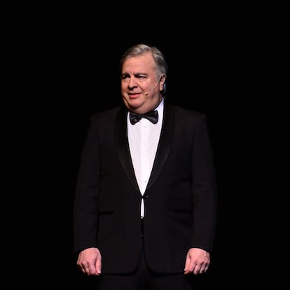 MIAMI, FL - AUGUST 07: Roberto Antier of the Argentine comedy-musical group Les Luthiers performs at James L. Knight Center on August 7, 2022 in Miami, Florida. (Photo by Johnny Louis/Getty Images)