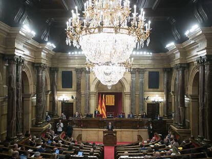 El hemiciclo catalán durante el debate de política general.