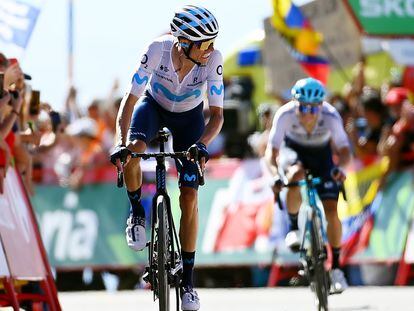 El ciclista del Movistar Team Enric Mas, durante una etapa de la recién concluida Vuelta a España.