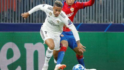 Mariano durante el partido entre el CSKA v el Real Madrid