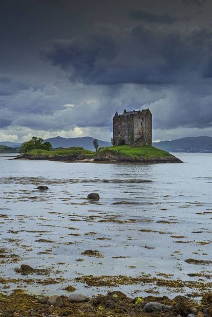 El castillo de Stalker, en la costa oeste de las Highlands.
