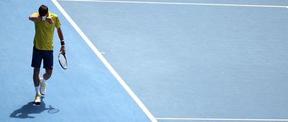 Djokovic, durante el encuentro contra Simon.