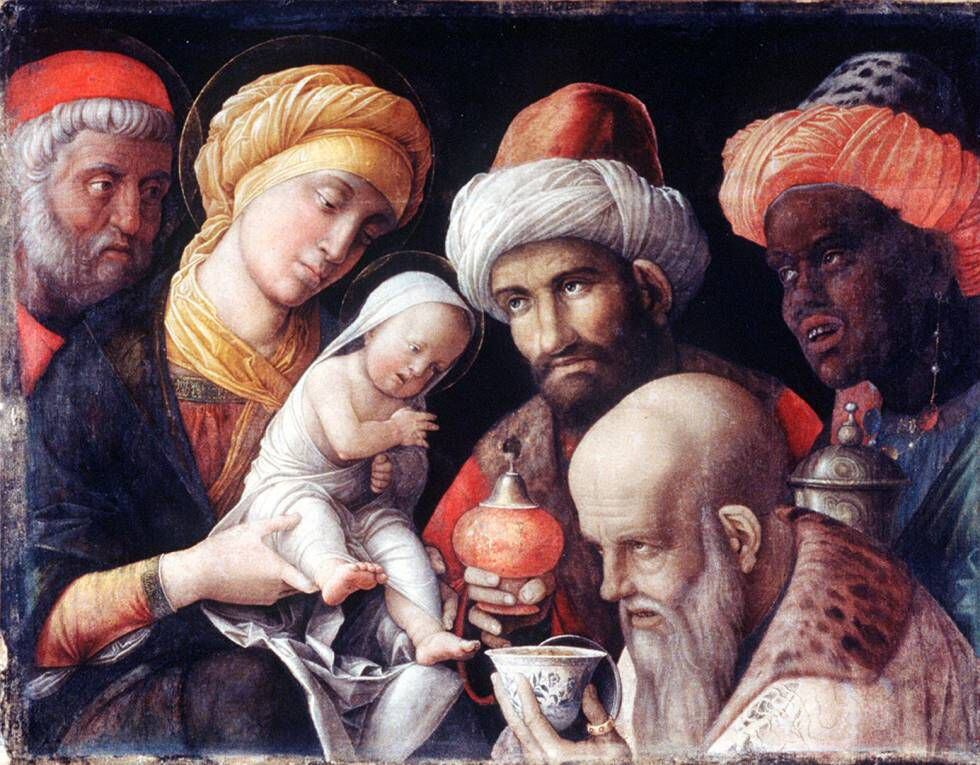 'La Adoración de los Reyes Magos', de Andrea Mantegna, 1497-1500.
