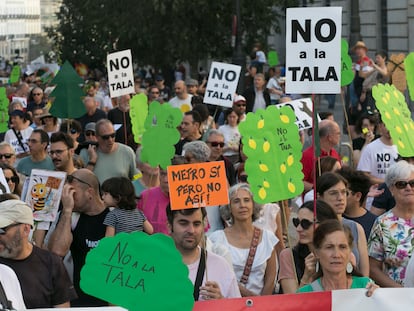 Manifestación "No a la tala" en Madrid el 24 de octubre.