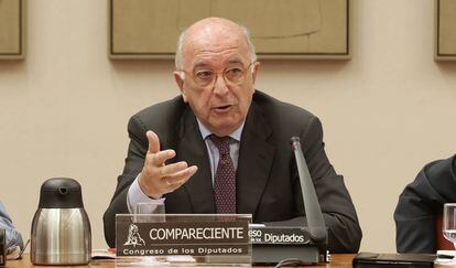 Joaquín Almunia, durante su intervención.