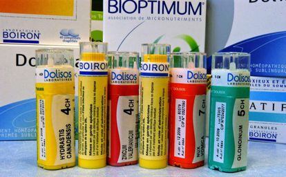 Productes homeopàtics de les empreses Boiron i Dolisos.