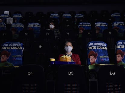 Una sala de cine medio vacía en la Ciudad de México en agosto de 2020.