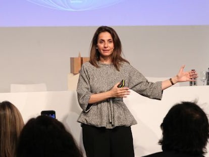 Marta Muñiz, durante la clase magistral impartida en Cinco Días.