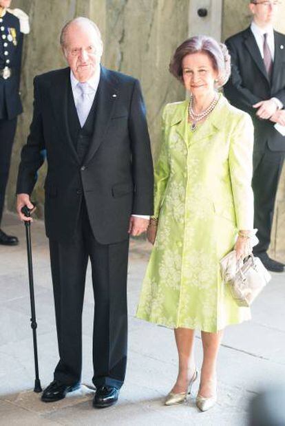 Los reyes Juan Carlos y Sofía en Estocolmo.