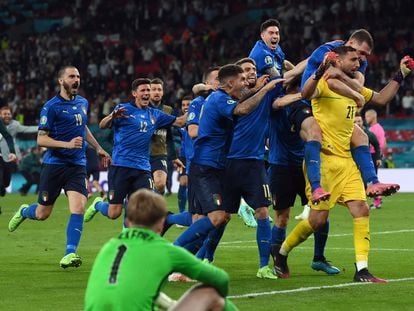 Italia gana la final de la Eurocopa en penaltis contra Inglaterra en Wembley.