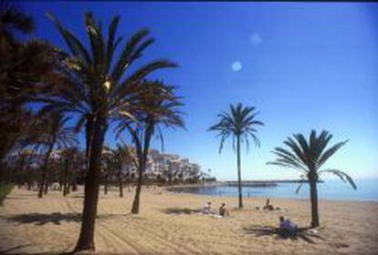 Una playa de Marbella.