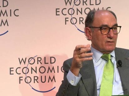 Ignacio Sánchez Galán, presidente de Iberdrola, en el Foro de Davos
