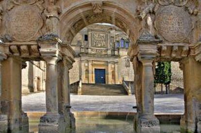 La fuente de Santa María, en Baeza (Jaén).