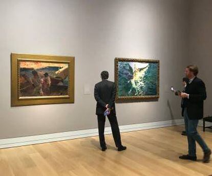 'Fin de jornada' expuesta en la National Gallery de Londres, en la retrospectiva que el año pasado recordó a Sorolla.
