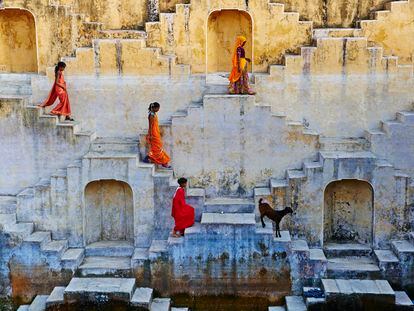 Tanque de agua en la ciudad de Jaipur (India).