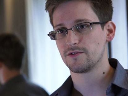 Edward Snowden durante una entrevista en junio del 2013.